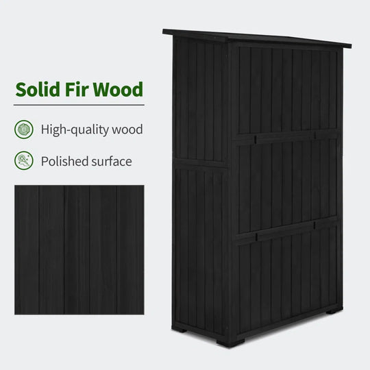 Outside Garden Tool Shed with 2 Doors