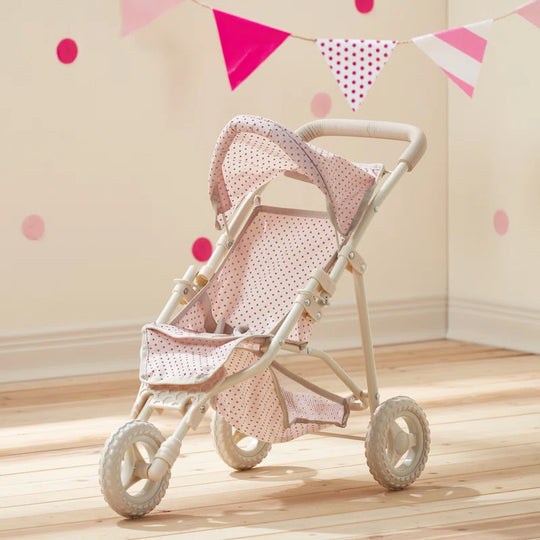 Olivia'S Little World Doll Jogging-Style Stroller, Pink/Cream/Gray