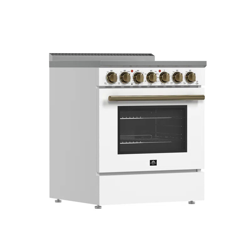 Paolo 30" Freestanding Electric Range, 7,800-Watt Rangetop, 4.38 Cu.Ft. True Convection Oven