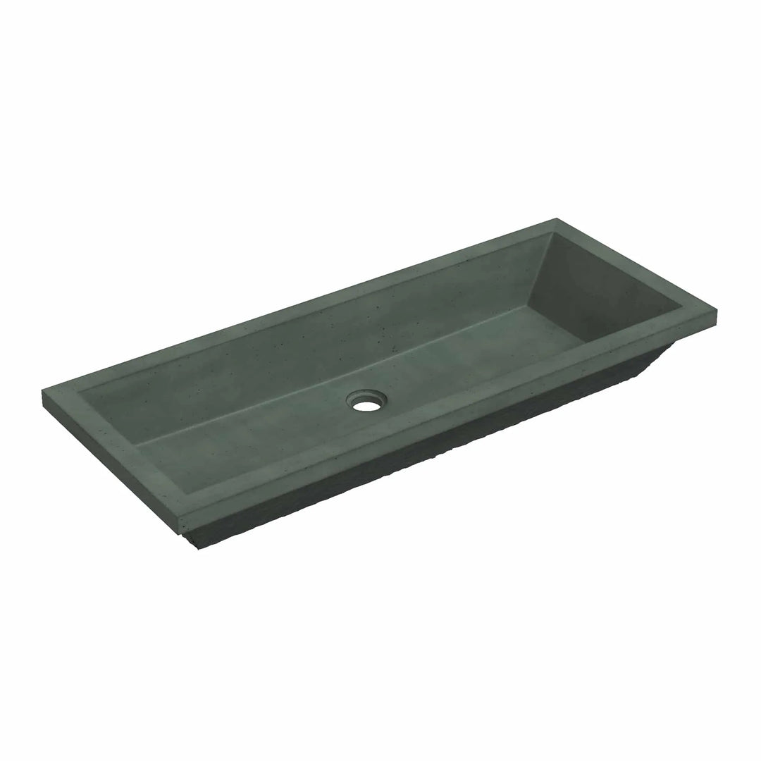 Arcata Nativestone Concrete Undermount Trough Bathroom Sink