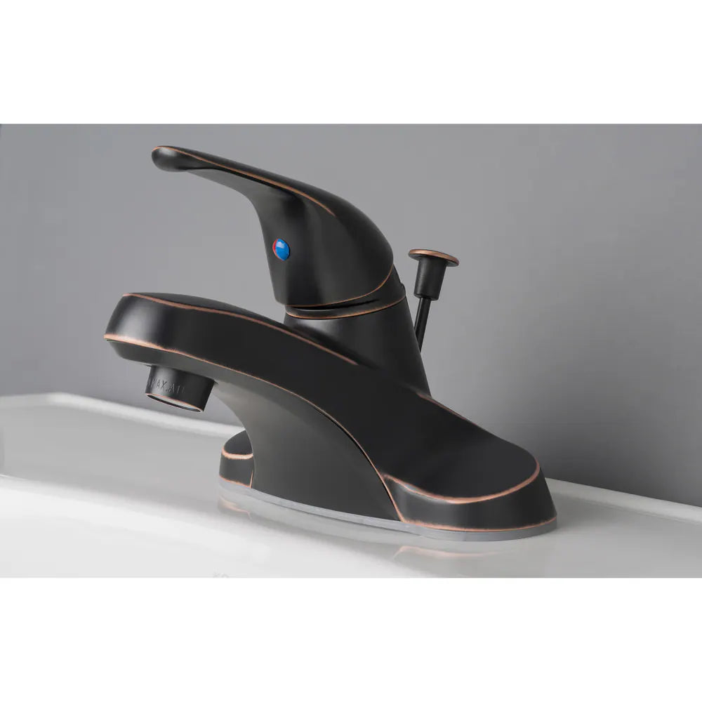 Classic Single Handle Centerset Lavatory Faucet with Pop-Up Drain Assembly