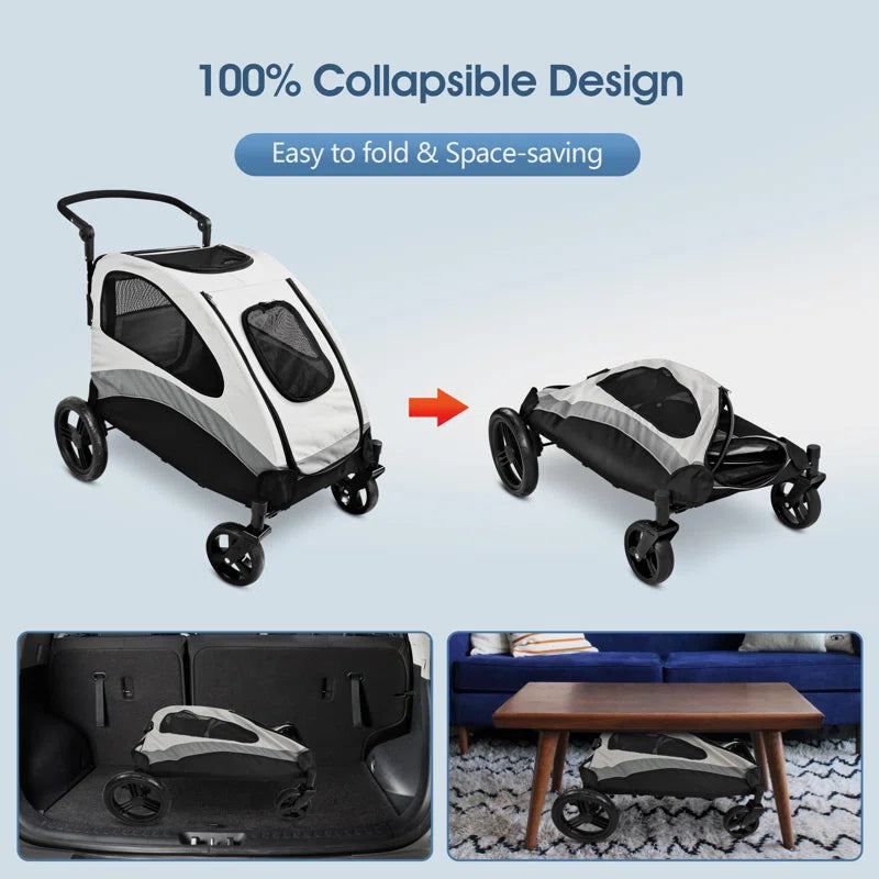 Dog Stroller for Medium and Large Dogs Folding Pet Cat Stroller