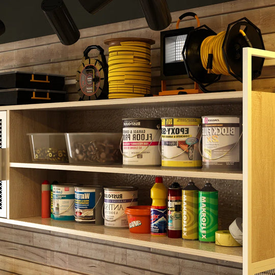 Heavy-Duty Garage Workbench with Ample Storage & Reinforced Countertop