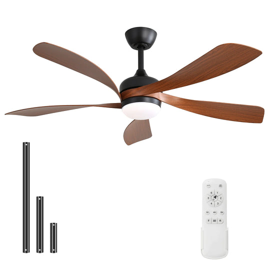 Sofucor 45/52 Inch Ceiling Fan with Remote & Lights Quiet DC Motor 5 Blade High CFM Modern Fan