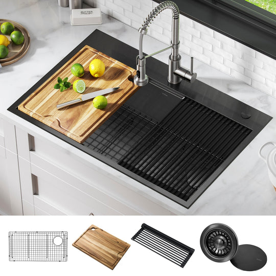 Kore Workstation Drop-In Stainless Steel Kitchen Sink