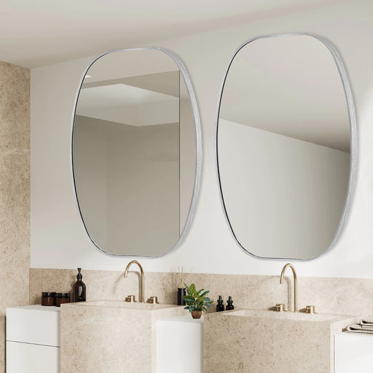 2 Pack Oval Mirror Vanity Decorative Wall Mirror