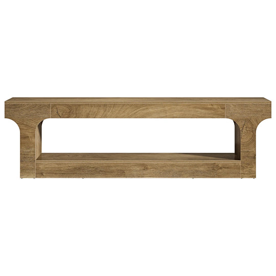 63 Inch Long TV Stand for 55/60/65/75-Inch Tvs, 2-Tier TV Console - 13.77" D X 63" W X 20.47" H