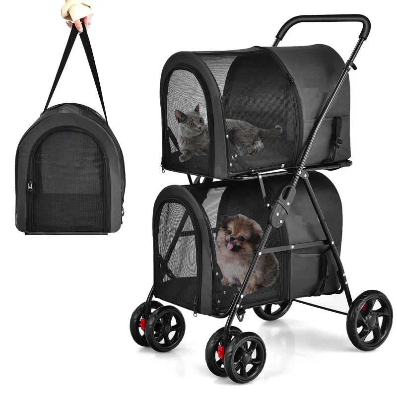 Foldable Pet Stroller With