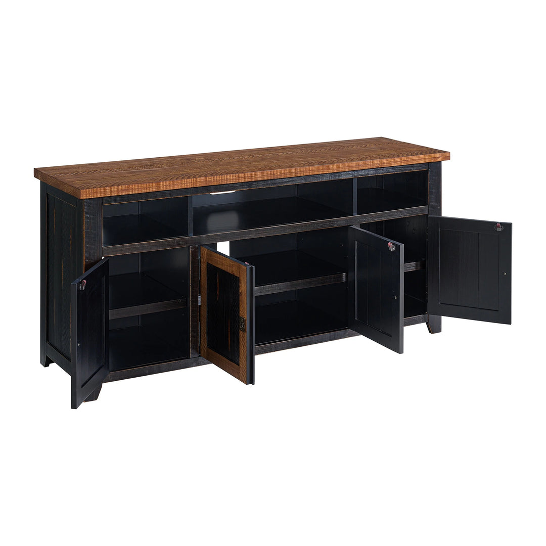 Nantucket 65-Inch Wide Solid Wood TV Stand with Storage