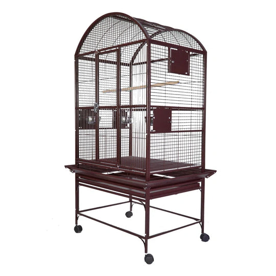 Cleveland 63'' Iron Dome Top Floor Bird Cage with Wheels