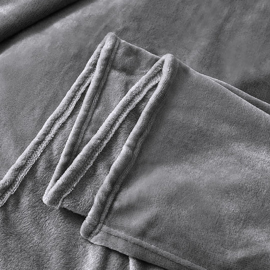 Cozy Microfiber Extra Soft Solid Color Throw Bed Blanket