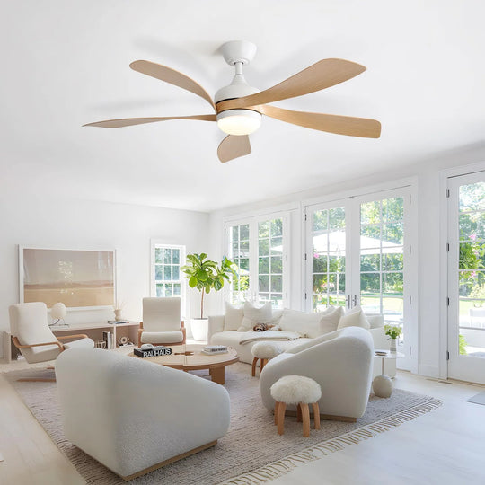 Sofucor 45/52 Inch Ceiling Fan with Remote & Lights Quiet DC Motor 5 Blade High CFM Modern Fan
