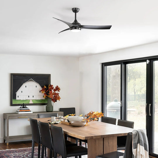 Sofucor 52/60 Inch Ceiling Fan with Integrated LED Light and Remote Control Quiet DC Motor