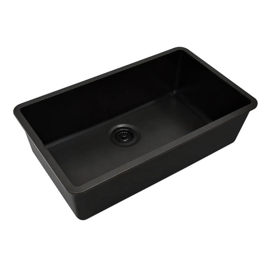 Drop-In Quartz 32 Inch Single Bowl Kitchen Sink Kit - 32"X19"