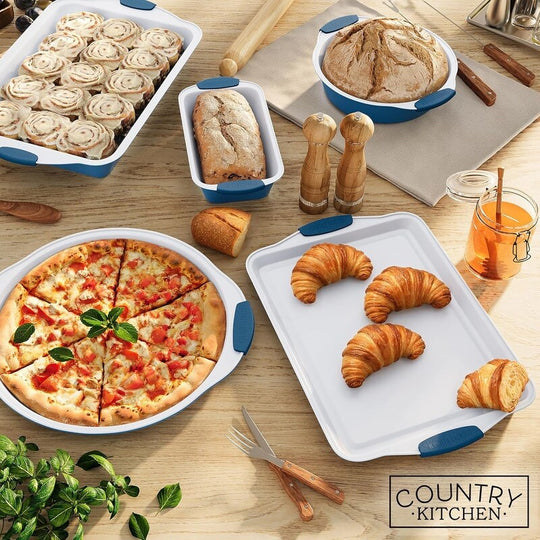 Nonstick Stackable Bakeware Set - Heavy Duty, Durable, Easy Release Baking Set, 10 Pcs