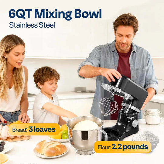 6 Qt. 11-Speed Electric Stand Mixer with Fermentation,Mixer,Beater, Bread Hook, Whisk