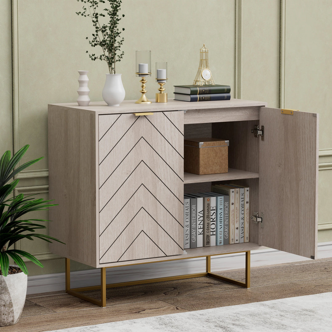 Versatile Sideboard Buffet Cabinet Storage with Adjustable Shelf