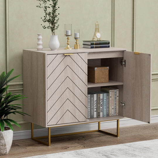 Versatile Sideboard Buffet Cabinet Storage with Adjustable Shelf