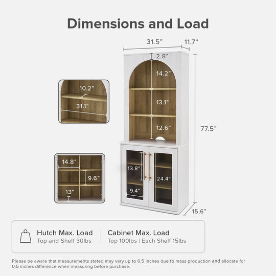 Mopio Blake Acrylic Cabinet with Hutch