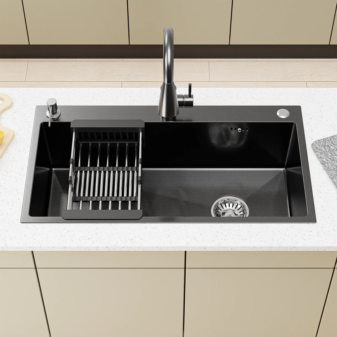 Drop-In/Undermount Single Bowl Stainless Steel Kitchen Sink