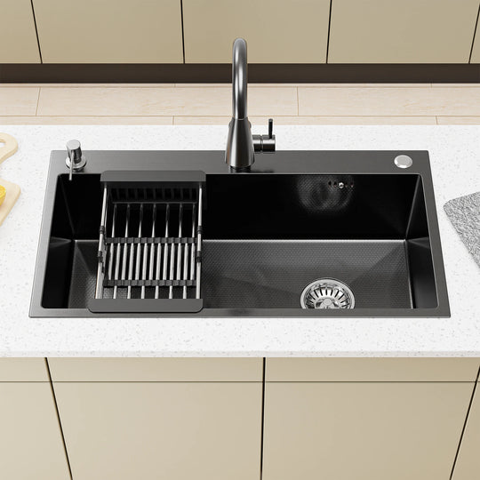 Drop-In/Undermount Single Bowl Stainless Steel Kitchen Sink