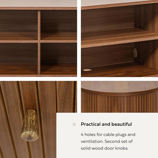 Sideboard Cabinet with Doors and Shelves - Cabinet for Living Room, Bedroom, Entryway and Office Credenza. Kitchen Buffet, Modern Media Console Table with Storage