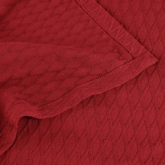 Diamond Weave All-Season Bedding Cotton Blanket