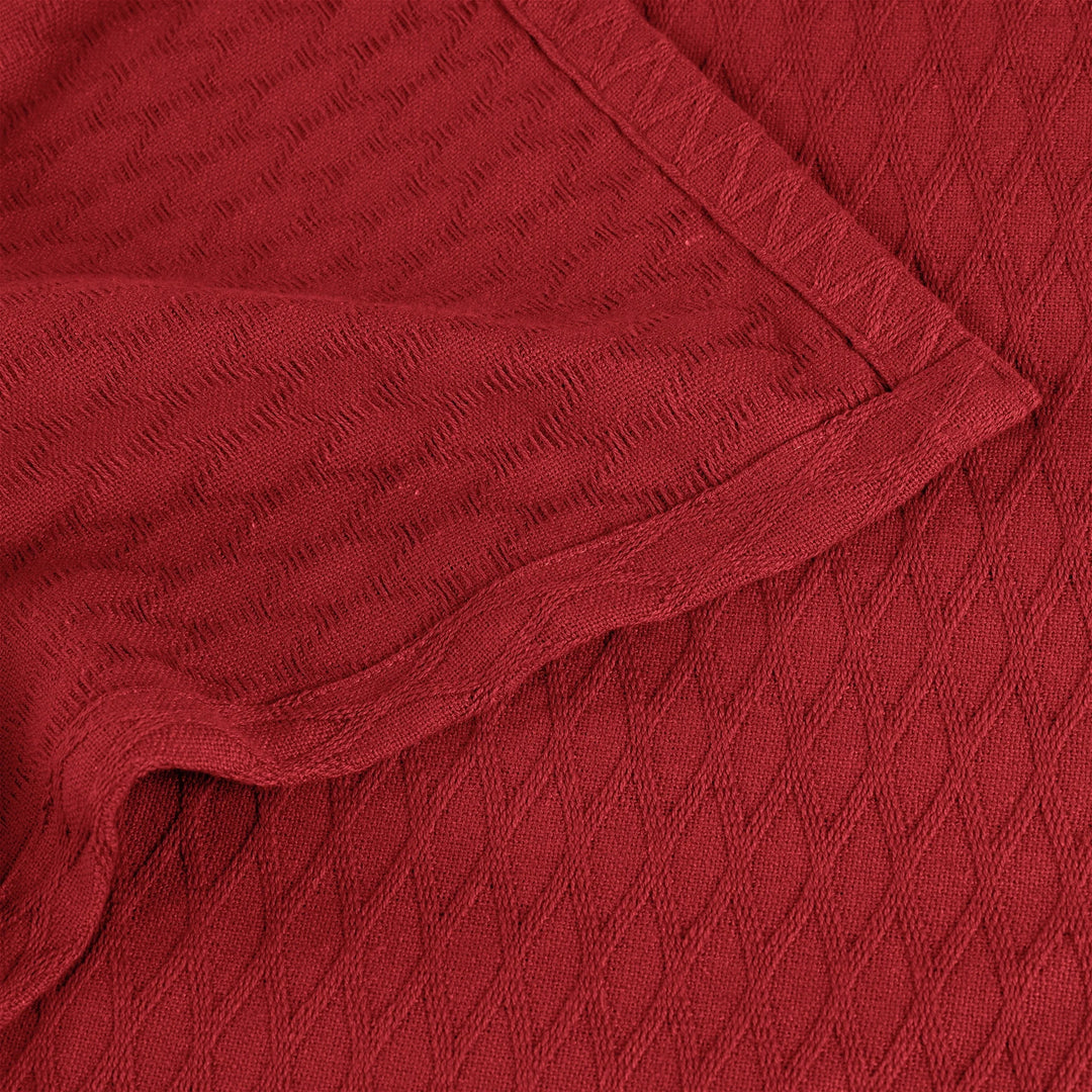 Diamond Weave All-Season Bedding Cotton Blanket