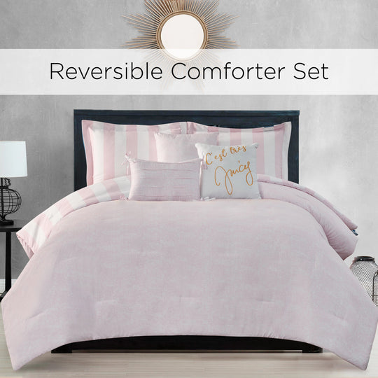 Juicy Reversible Cabana Stripe Bedding Set