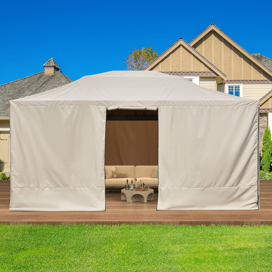 Hardtop Wood Gazebo with Double Roof – Free Dust Cover with 12X16 or 12X20 Model – Waterproof Outdoor Gazebo