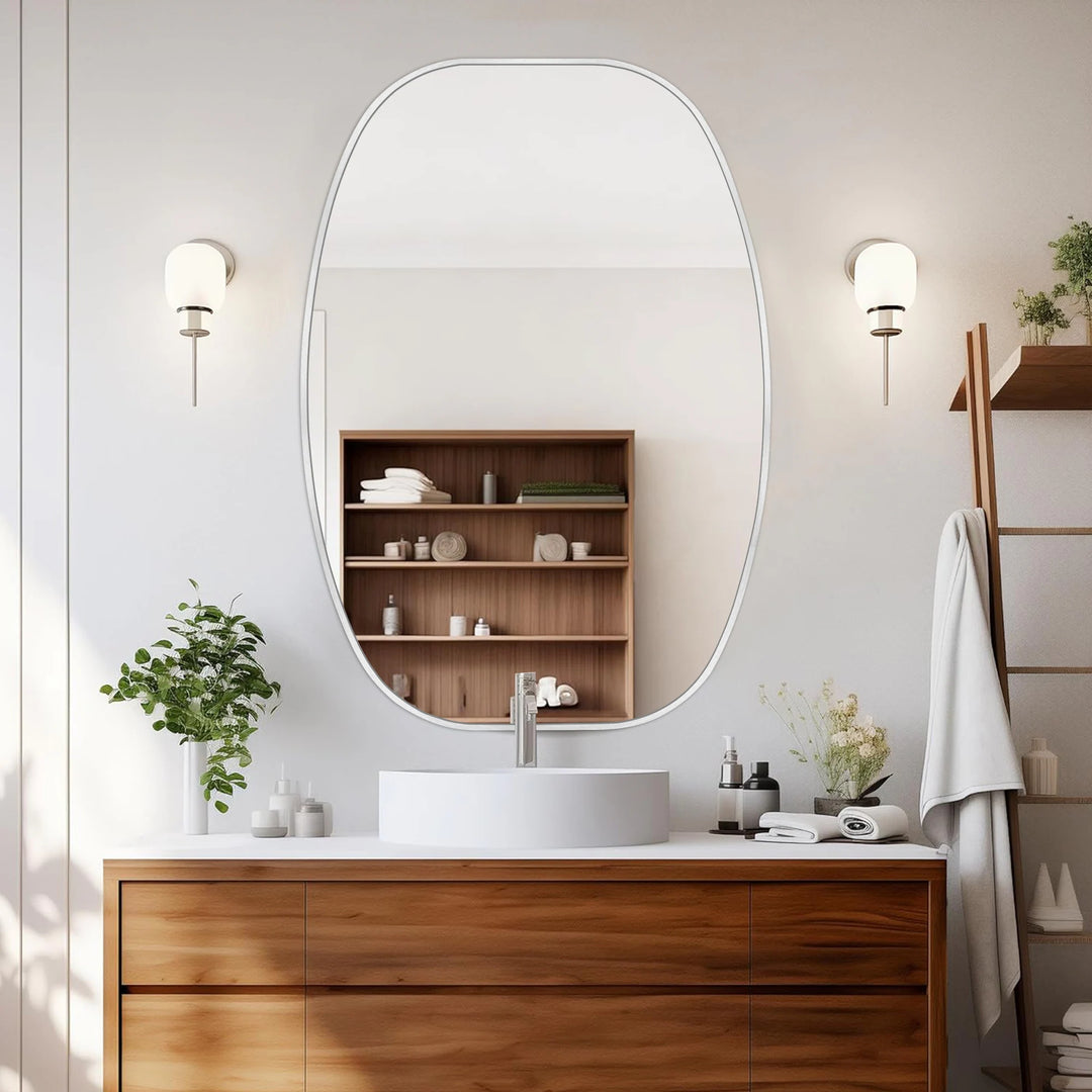2 Pack Oval Mirror Vanity Decorative Wall Mirror
