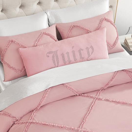 Silver Rhinestone Pillow 16" X 36"