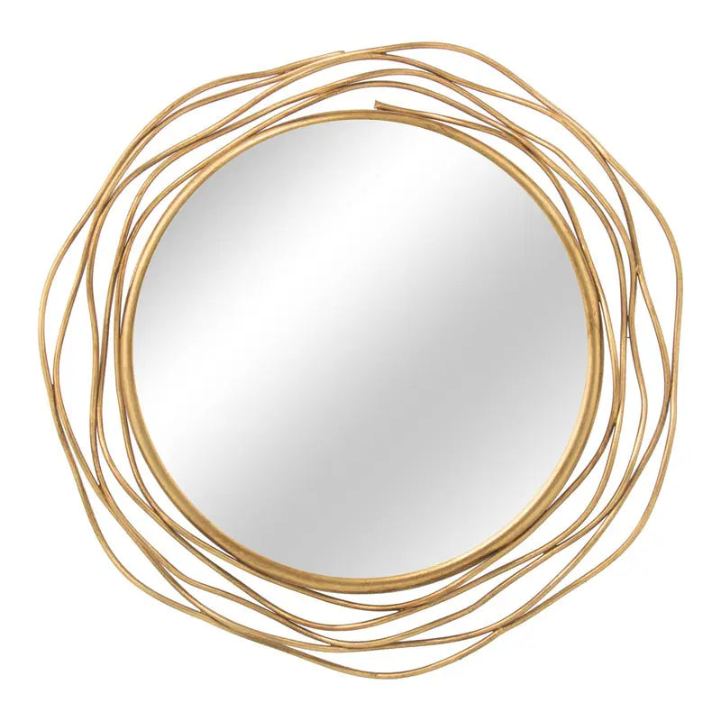 Talise round Metal Modern Wall Mirror - 23.5"H X 23.5"W X 1"D