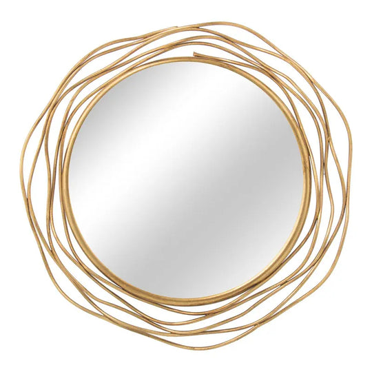 Talise round Metal Modern Wall Mirror - 23.5"H X 23.5"W X 1"D