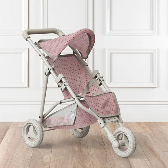 Olivia'S Little World Doll Jogging-Style Stroller, Pink/Cream/Gray