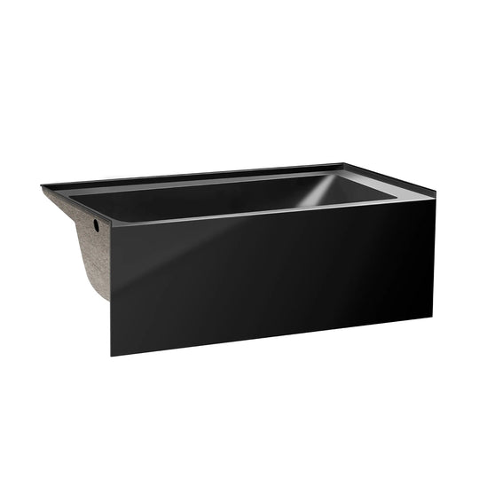 Acrylic-Fiberglass Soaking Bathtub, White. Alcove/Apron Front