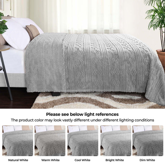 Arctic Boho Jacquard Plush Fluffy Fleece Blanket