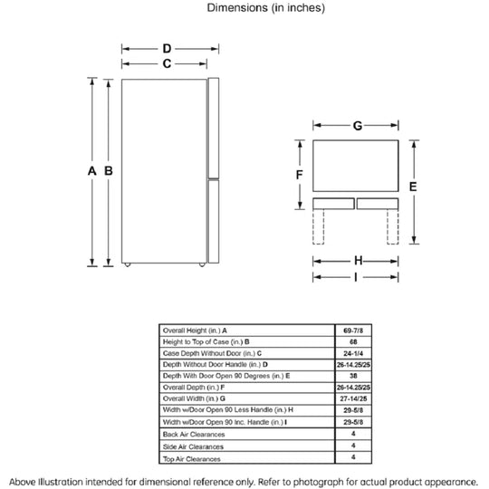 14.5 Cu. Ft. 4 Door Refrigerator