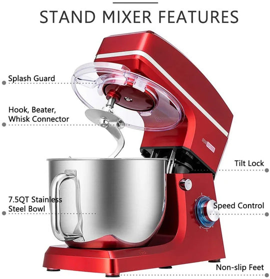 6 Speed 7.5 Qt. Stand Mixer with Mixer Accessory
