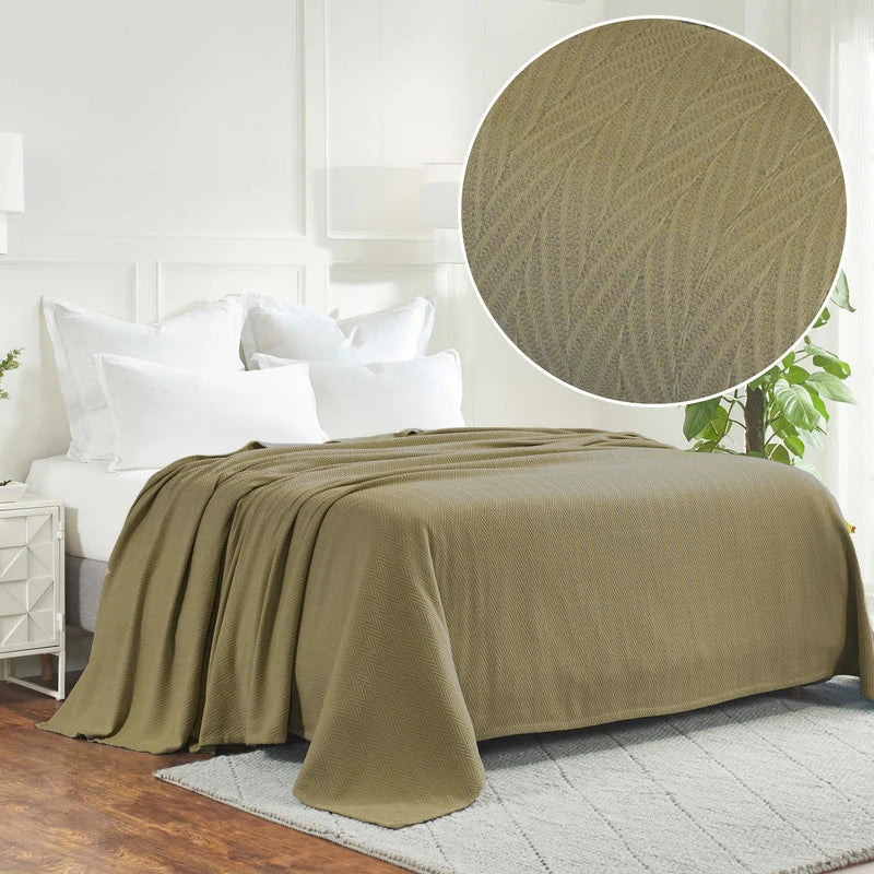 Metro Zig-Zag Chevron All-Season Bedding Cotton Blanket