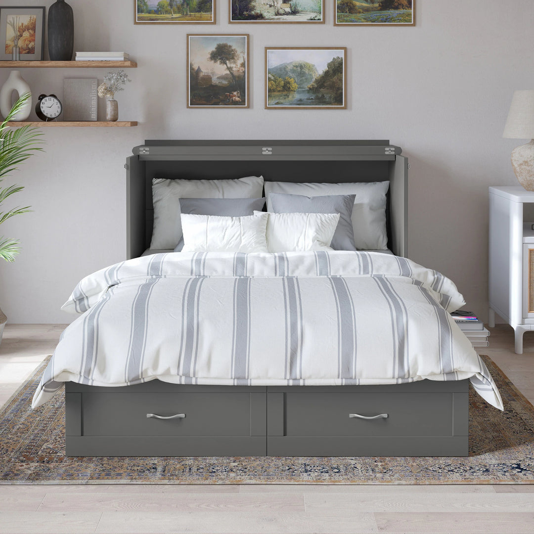 Hamilton Murphy Bed Chest with Mattress and Storage Drawer