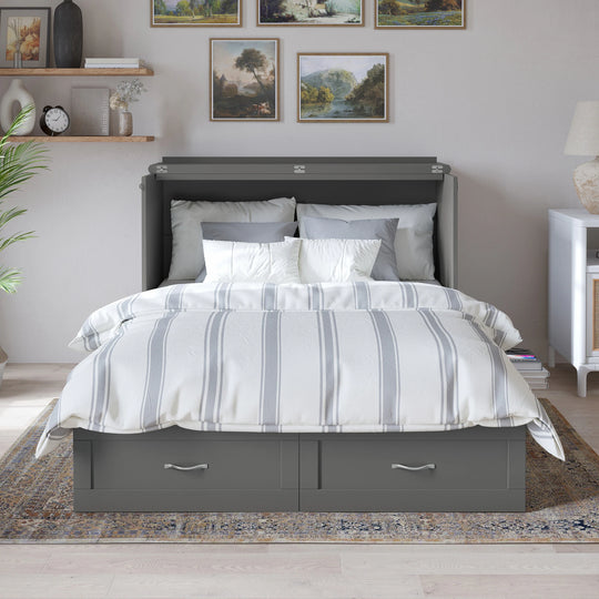 Hamilton Murphy Bed Chest with Mattress and Storage Drawer