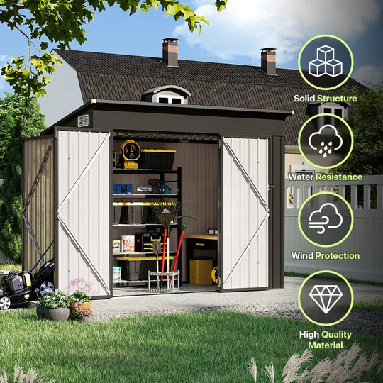 7 Ft. 6 In. W X 3 Ft. 8 In. D Metal Lean-To Storage Shed