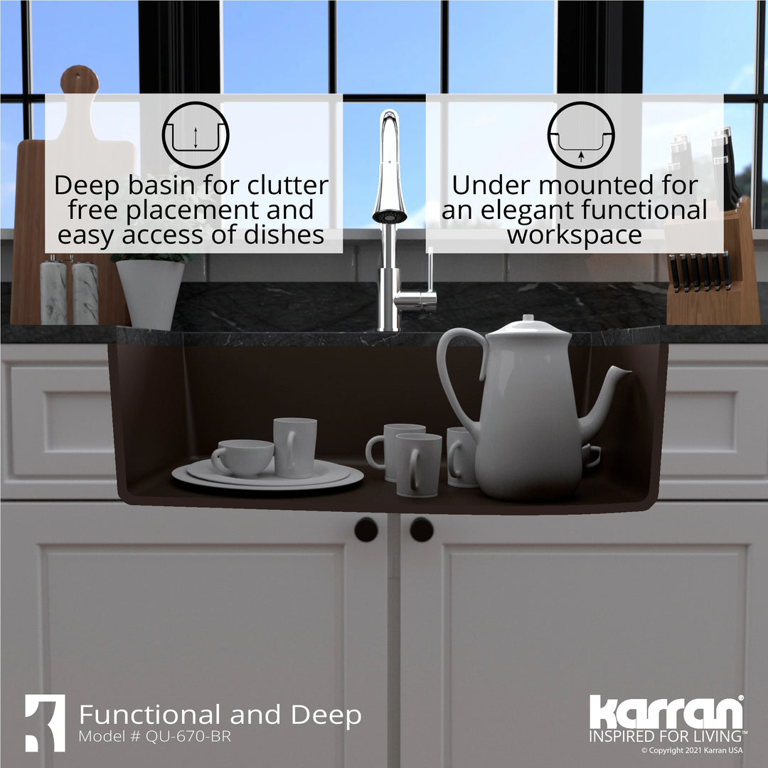 Undermount Quartz Single-Bowl Kitchen Sink