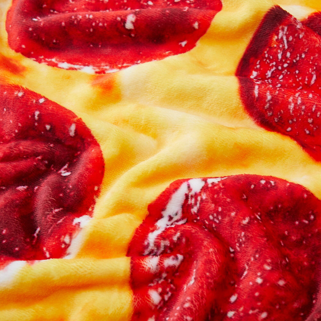 Kids' and Adult Halloween Food Throw Blanket, Microfiber Funny Food Blanket for Home or Dorm Decor