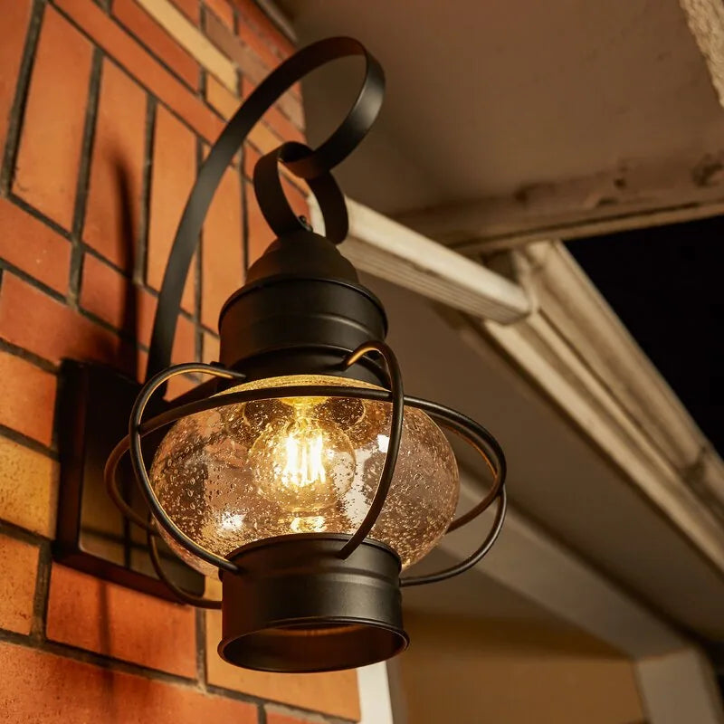 2 Pack 1-Light Outdoor Wall Lantern Lights Set - 9"X10.72"X17.51"