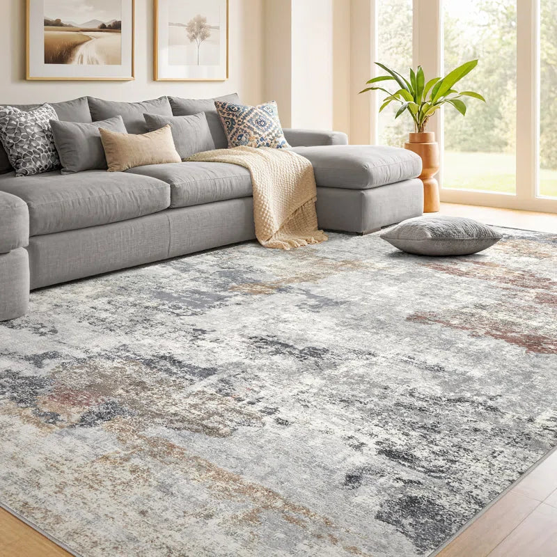 Dagmar Washable Boho Large Neutral Vintage Soft Rug Stain Resistant Distressed Farmhouse Non-Slip Indoor Floor Carpet for Bedroom Nursery Kids Office Dining Room