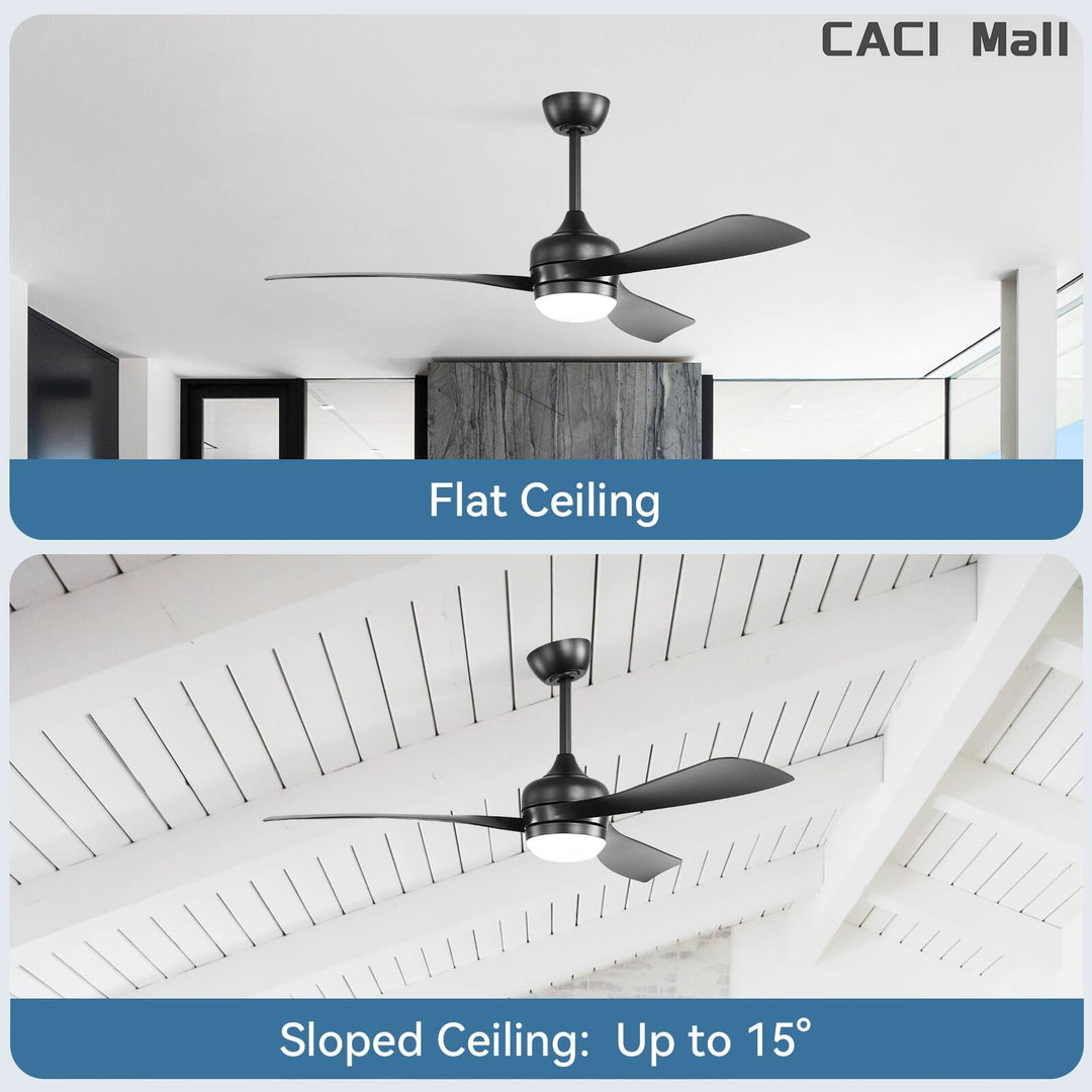Sofucor 52/60 Inch Ceiling Fan with Integrated LED Light and Remote Control Quiet DC Motor