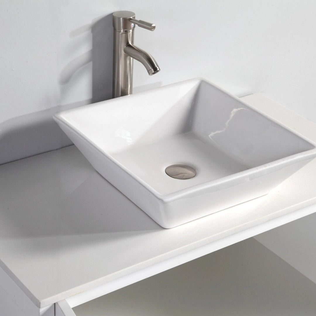 96-Inch Double Sink Bathroom Vanity Set with Engineered Marble Top and Free Mirror - 96 X 18.5 X 36 Inches