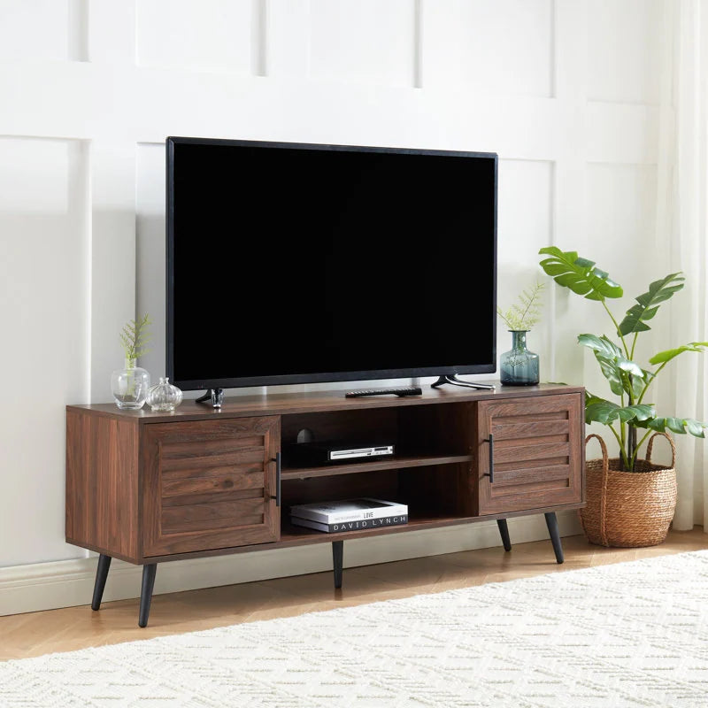 Mid-Century Modern TV Stand for Tvs up to 70" Entertainment Center Media Console - 20.5'' H X 59'' W X 15.5'' D